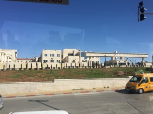 The headquarters of the Palestinian Authority - a building that has upset many Palestinians because of its lavishness.
